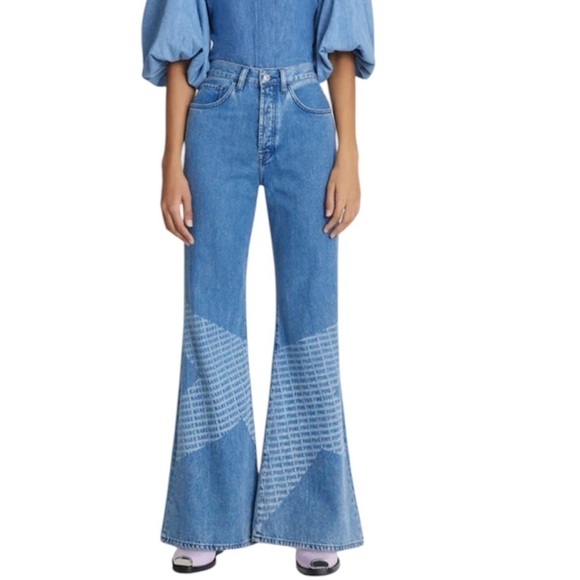 7 For All Mankind | Women’s Easy Flare Jeans in Star Patch Size 28 NWT - Picture 1 of 9